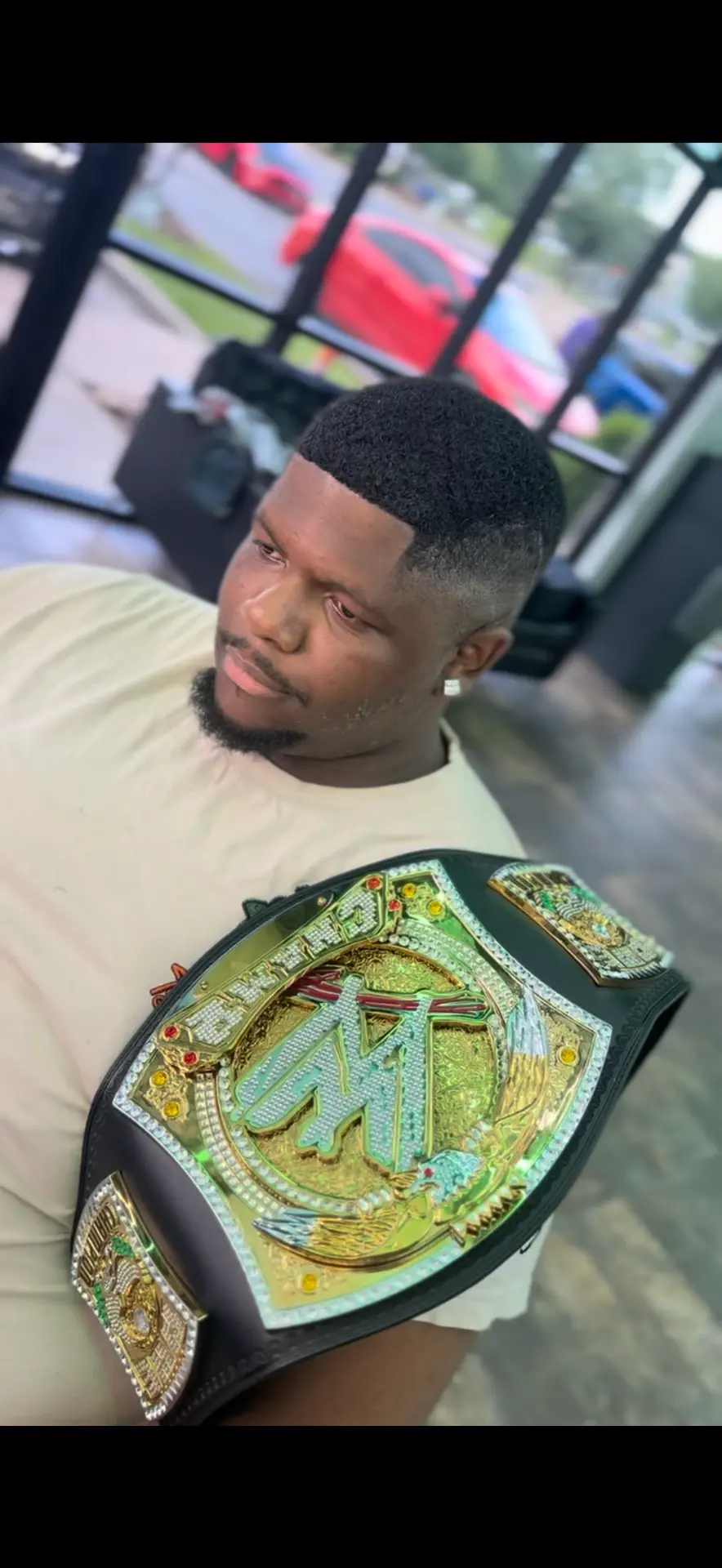 Fresh fade haircut on a client at E's Blendz Barbershop